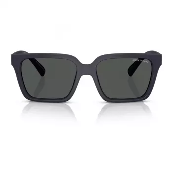 Armani Exchange AX4147S 610587 Vyriški akiniai nuo saulės – matinio juodo rėmelio, tamsiai pilki lęšiai, 56 mm
