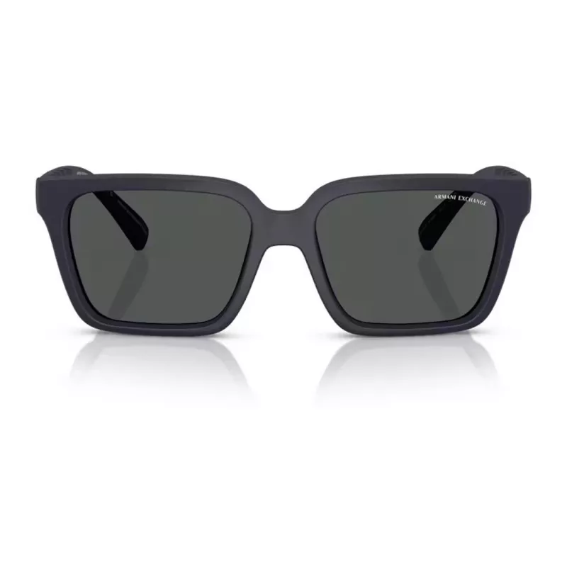 Armani Exchange AX4147S 610587 Vyriški akiniai nuo saulės – matinio juodo rėmelio, tamsiai pilki lęšiai, 56 mm