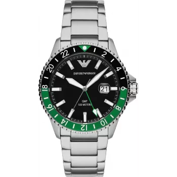 ARMANI Man AR11589 Vyriškas analoginis kvarcinis laikrodis, 42 mm, mėlynas ciferblatas, nerūdijantis plienas