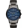 Armani AR11215 Chronograph Nerūdijančio Plieno Laikrodis 43mm Juodu Ciferblatu