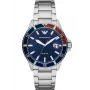 ARMANI AR11339 Vyriškas Laikrodis 42mm Nerūdijančio Plieno Kvarcinis Chronografas Juodu Ciferblatu Odiniu Dirželiu