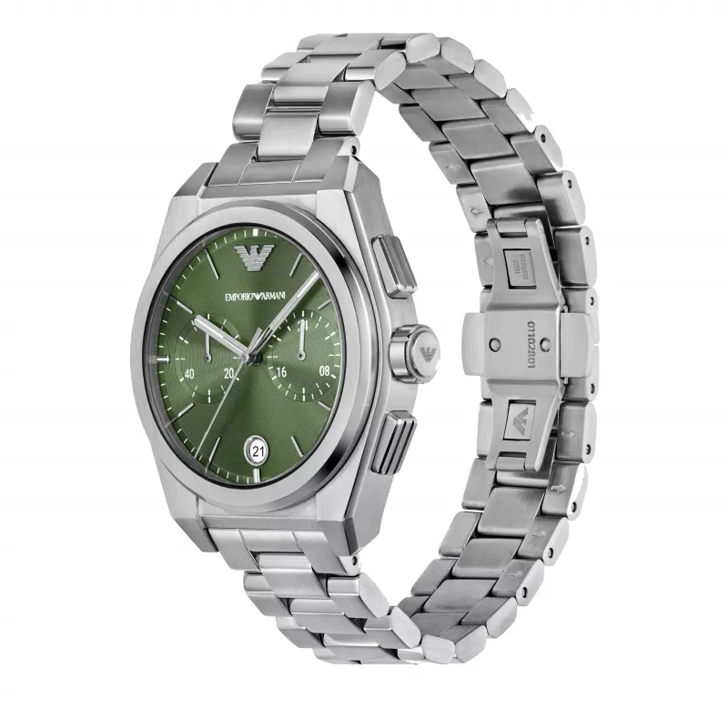 Armani vyriškas nerūdijančio plieno chronografo laikrodis AR11640, 43 mm