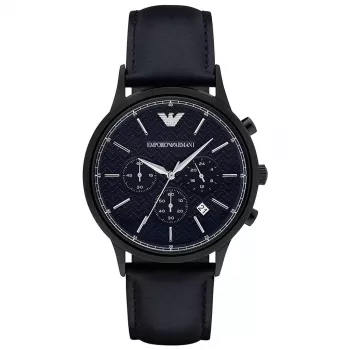 ARMANI vyriškas chronografinis laikrodis AR2481 43mm nerūdijančio plieno mėlynu ciferblatu