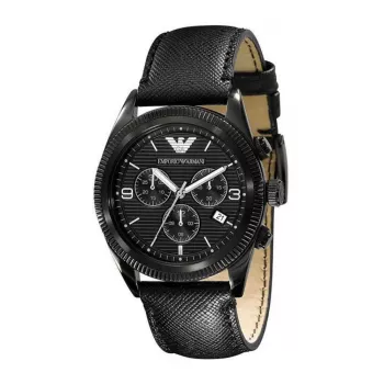 Armani vyriškas chronografo laikrodis AR5904, 41 mm, juodas ciferblatas, nerūdijantis plienas