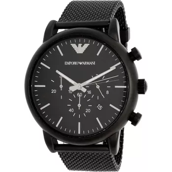 ARMANI vyriškas klasikinis laikrodis AR1968 Quartz 46mm nerūdijantis plienas mėlynas ciferblatas