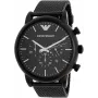 ARMANI vyriškas klasikinis laikrodis AR1968 Quartz 46mm nerūdijantis plienas mėlynas ciferblatas