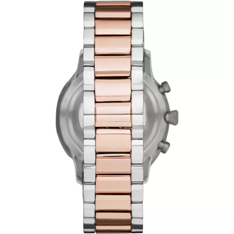 Armani vyriškas Luigi kvarcinis laikrodis AR11209 43 mm nerūdijančio plieno juodu ciferblatu