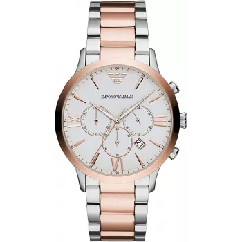 Armani vyriškas Luigi kvarcinis laikrodis AR11209 43 mm nerūdijančio plieno juodu ciferblatu