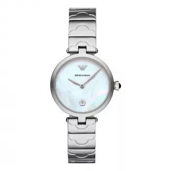 ARMANI Moteriškas laikrodis AR11235 kvarcinis 32mm nerūdijantis plienas sidabrinis