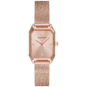 ARMANI moteriškas laikrodis AR11347 kvarcinis nerūdijančio plieno 24 mm perlų motinos atspalvio ciferblatas