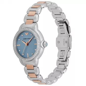 ARMANI Women's AR11597 Watch 32mm Stainless Steel Silver Dial Mesh Strap