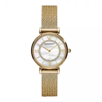 ARMANI moteriškas laikrodis AR11321 32mm nerūdijantis plienas sidabrinis ciferblatas