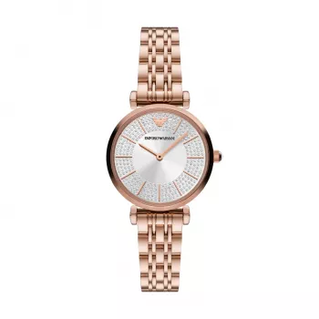 ARMANI Moteriškas Laikrodis AR11446 32mm Rožinis Auksas Nerūdijantis Plienas