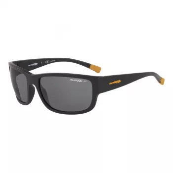 ARNETTE AN4256018162 Vyriški stačiakampiai poliarizuoti akiniai nuo saulės – juodas rėmelis, pilki lęšiai, 62 mm