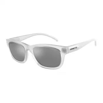 ARNETTE AN4284-27616G Vyriški stačiakampiai akiniai nuo saulės matiniai juodi pilkas veidrodis 54/18/145 mm