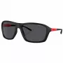 Arnette AN4329-275887 Vyriški stačiakampiai akiniai nuo saulės, matinio juodo rėmelio, pilki lęšiai, 63 mm