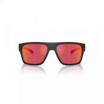 ARNETTE AN4330-27536Q Stačiakampiai Akiniai Nuo Saulės Matinė Juoda Tamsiai Pilka Veidrodiniai Sidabriniai 63mm