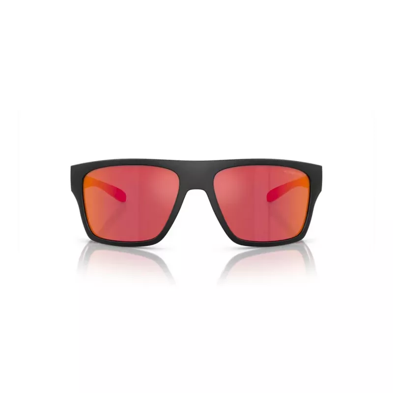 ARNETTE AN4330-27536Q Stačiakampiai Akiniai Nuo Saulės Matinė Juoda Tamsiai Pilka Veidrodiniai Sidabriniai 63mm