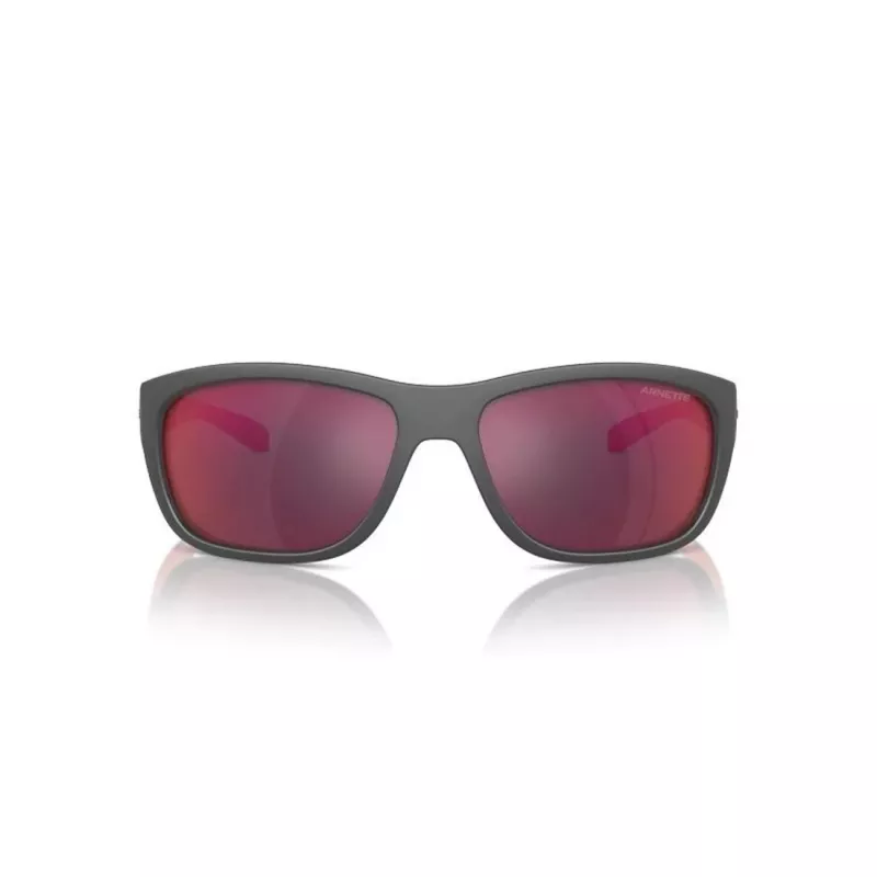 ARNETTE AN4337-28706Q Vyriški stačiakampiai akiniai nuo saulės Matinė juoda Pilkas veidrodis 63mm