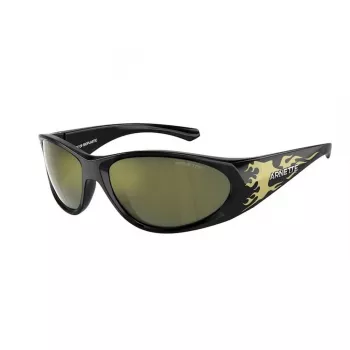 Arnette AN4342-29476R Unisex Akiniai, Matinis Juodas Rėmelis, Tamsiai Pilki Veidrodiniai Sidabriniai Lęšiai, 62 mm Lęšio Plotis