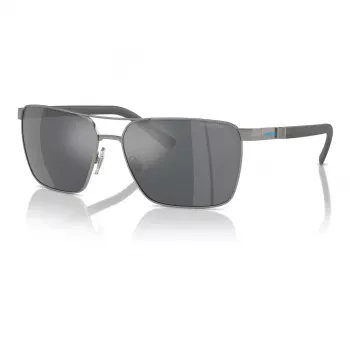 ARNETTE vyriški akiniai nuo saulės AN3091-7416G – matinio juodo rėmelio, pilkų veidrodinių sidabrinių lęšių, 61 mm