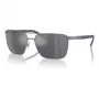 ARNETTE vyriški akiniai nuo saulės AN3091-7416G – matinio juodo rėmelio, pilkų veidrodinių sidabrinių lęšių, 61 mm