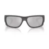 ARNETTE vyriški akiniai nuo saulės AN4345-28706G – stačiakampis matinis juodas rėmelis, pilki veidrodiniai sidabriniai lęšiai 62 mm