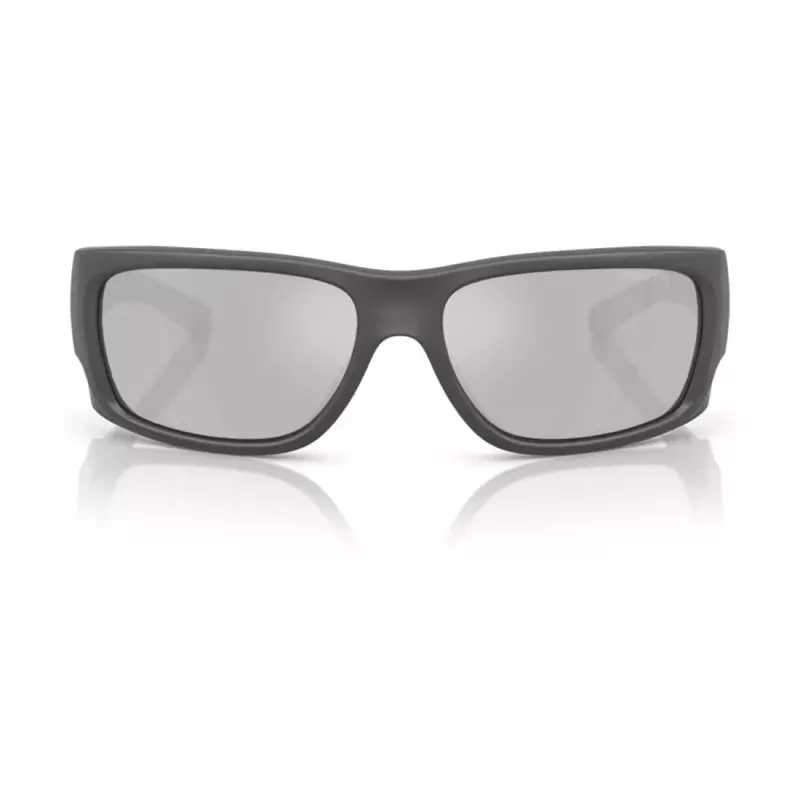 ARNETTE vyriški akiniai nuo saulės AN4345-28706G – stačiakampis matinis juodas rėmelis, pilki veidrodiniai sidabriniai lęšiai 62 mm