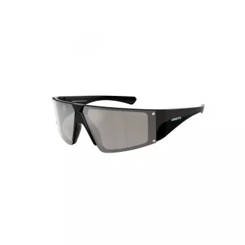 ARNETTE Unisex Akiniai AN433229006G6 - Matinis Juodas Rėmas, Pilkai Žalias Veidrodinis Stiklas, 69/09/130 mm