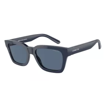 ARNETTE Unisex akiniai nuo saulės AN4334-122180 – Matinis juodas rėmelis, pilki veidrodiniai sidabriniai lęšiai, 53 mm