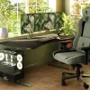 Arozzi Arena Large Gaming Stalas – Forest Green (Reguliuojamas Aukštis, Mikropluošto Pelės Kilimėlis)