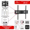 ART AR-33 Fiksuotas TV laikiklis 26-60 colių televizoriams, 45 kg, VESA 400x400, itin plonas 24 mm profilis, juodas