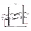 ART AR-33 Fiksuotas TV laikiklis 26-60 colių televizoriams, 45 kg, VESA 400x400, itin plonas 24 mm profilis, juodas