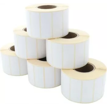 ARTDEV Termoperkėlimo Etikečių Ritinys 50 x 20 mm, 85 mm OD, 40 mm šerdis, 1500 etikečių/ritinyje, Baltas Popierius