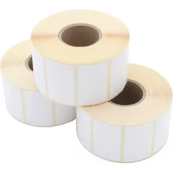 ARTDEV Terminio Perdavimo Etikečių Ritinys 50 x 30mm, 100mm OD, 40mm Šerdis, 1500 Etikečių/Ritinys, Baltas Popierius