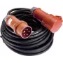 AS SCHWABE 60566 10 m CEE 400V 16A 5 polių guminis prailginimo kabelis su fazių keitikliu, juodas