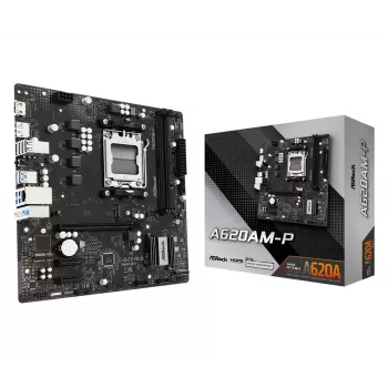 ASRock A620AM-P AMD A620 AM5 Micro ATX pagrindinė plokštė (DDR5, HDMI, DisplayPort, M.2)