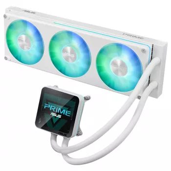 ASUS Prime LC II 360 ARGB LCD White Edition skysčių aušinimo sistema procesoriui, 360 mm