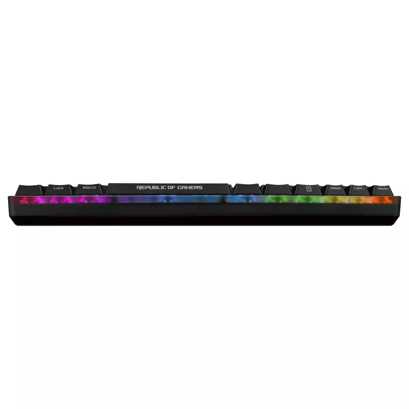 ASUS ROG Falchion NX mechaninė žaidimų klaviatūra, 65% formos faktorius, ROG NX Red jungikliai, belaidė/laidinis ryšys, RGB foninis apšvietimas, juoda