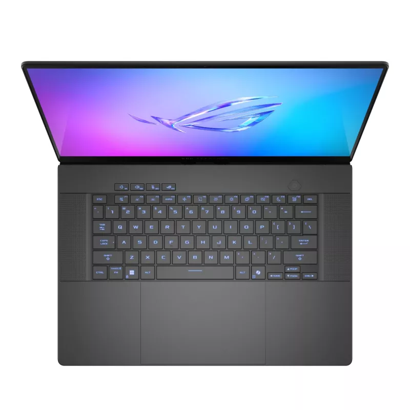 ASUS ROG Zephyrus G16 GU605CM 16 colių OLED 240Hz žaidimų nešiojamasis kompiuteris - Intel Core Ultra 9 285H, 16GB DDR5, 1TB SSD, NVIDIA GeForce RTX 5060, Windows 11 Pro, Eclipse Gray