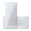 ASUS RP-BE58 dviejų juostų Wi-Fi 7 signalo stiprintuvas, BE3456, 2.4GHz 574Mbps + 5GHz 2882Mbps, 1x Gigabit prievadas, AiMesh, WPA3, baltas