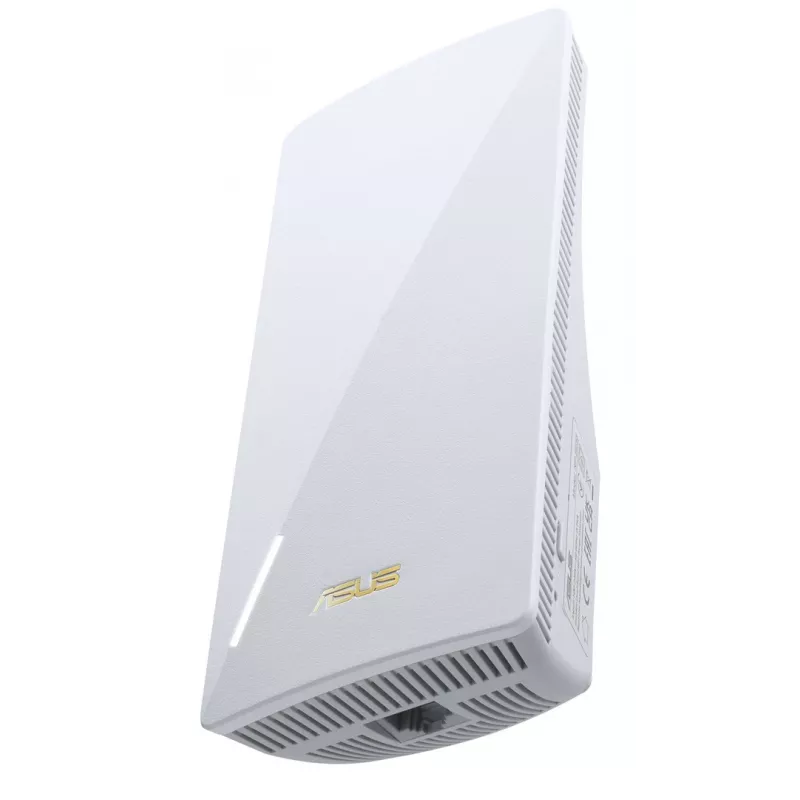 ASUS RP-BE58 dviejų juostų Wi-Fi 7 signalo stiprintuvas, BE3456, 2.4GHz 574Mbps + 5GHz 2882Mbps, 1x Gigabit prievadas, AiMesh, WPA3, baltas