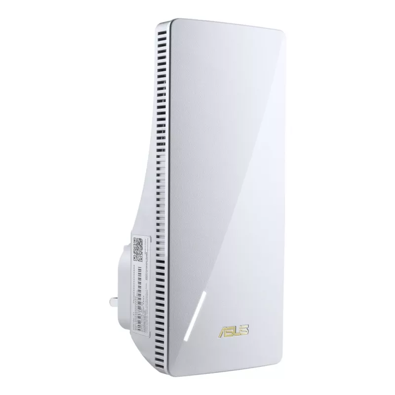 ASUS RP-BE58 dviejų juostų Wi-Fi 7 signalo stiprintuvas, BE3456, 2.4GHz 574Mbps + 5GHz 2882Mbps, 1x Gigabit prievadas, AiMesh, WPA3, baltas