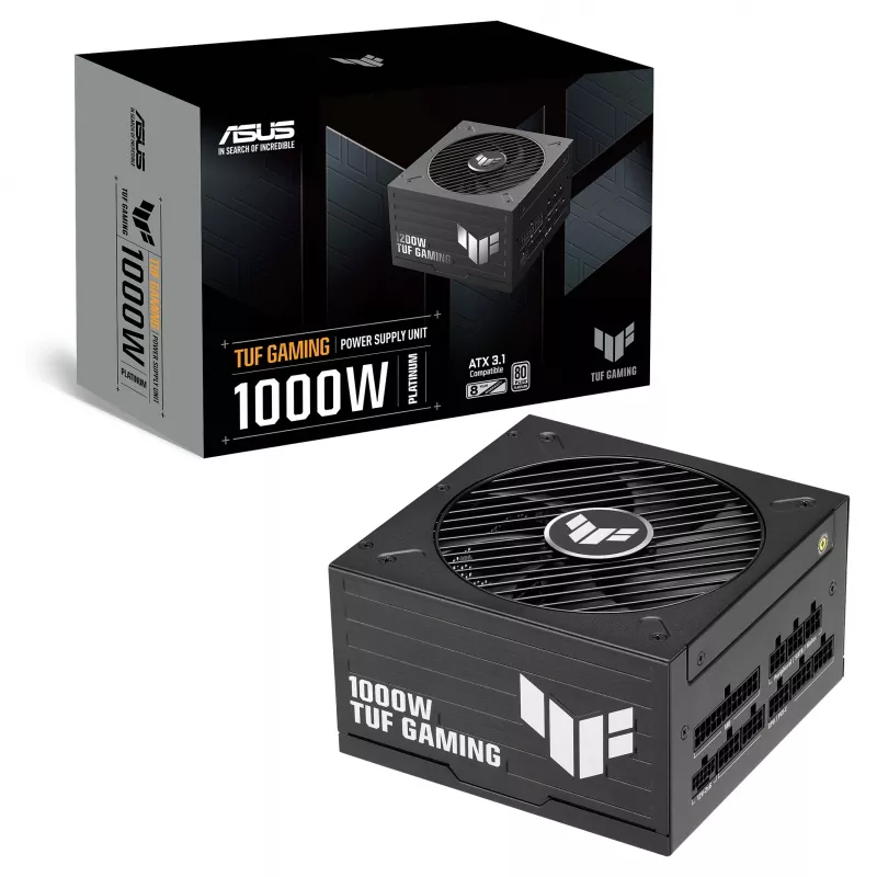 ASUS TUF-GAMING-1000P 1000W 80+ Gold Fully Modular ATX maitinimo blokas (juodas)