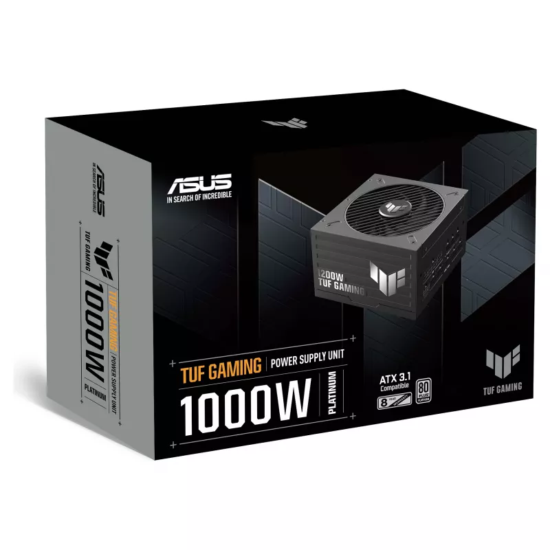 ASUS TUF-GAMING-1000P 1000W 80+ Gold Fully Modular ATX maitinimo blokas (juodas)