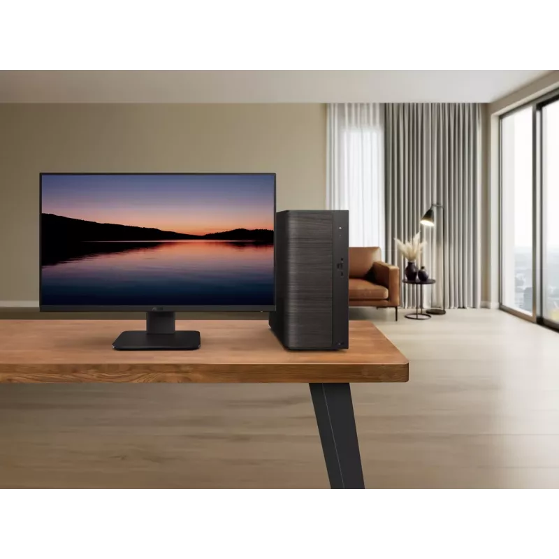 ASUS V700 Mini Tower VM701MG-OR7445039W Copilot+ PC, AMD Ryzen AI 7 445, 16GB DDR5, 512GB SSD, Windows 11 Home, juodas su medžio akcentu