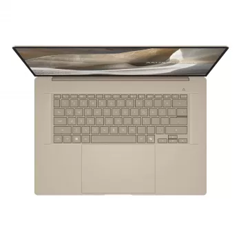 ASUS Zenbook A16 UX3607OA-SQ024X 2-in-1 nešiojamas kompiuteris, 16 colių OLED 3K liečiamas, Snapdragon X2 Elite Extreme, 48GB RAM, 1TB SSD, Windows 11 Pro, smėlio spalvos