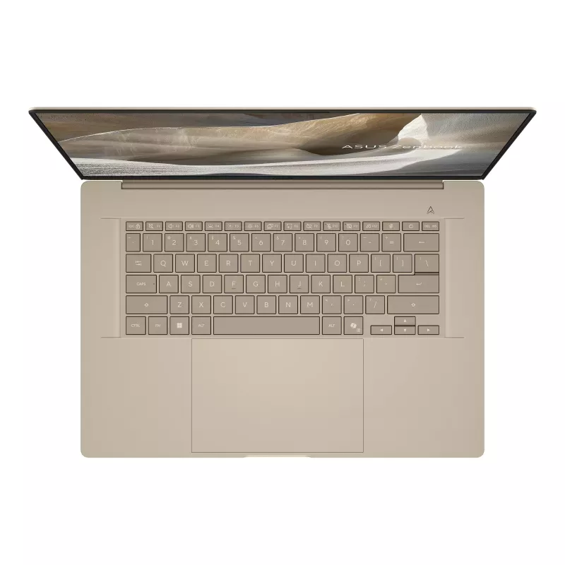 ASUS Zenbook A16 UX3607OA-SQ024X 2-in-1 nešiojamas kompiuteris, 16 colių OLED 3K liečiamas, Snapdragon X2 Elite Extreme, 48GB RAM, 1TB SSD, Windows 11 Pro, smėlio spalvos