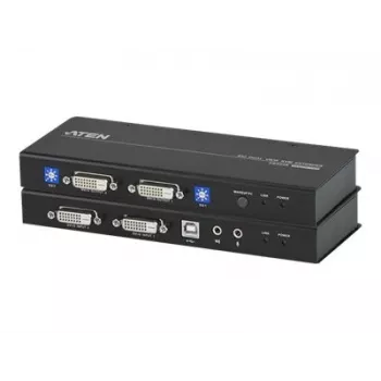 ATEN CE604-AT-G KVM prailgintuvas - 2x DVI, garso, USB, RS-232, 60 m