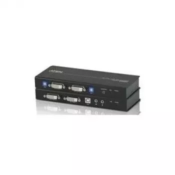 ATEN CE604-AT-G KVM prailgintuvas - 2x DVI, garso, USB, RS-232, 60 m